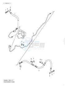 AN400 ABS BURGMAN EU drawing REAR BRAKE HOSE