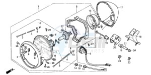 VT1100C SHADOW drawing HEADLIGHT