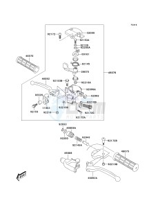 KSF 50 A [KFX50] (A6F) A6F drawing HANDLE LEVER