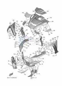 YXE1000EWS YX10ERPSP (B4ML) drawing FRONT FENDER 2