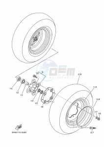 YFM700R (BMD7) drawing FRONT WHEEL