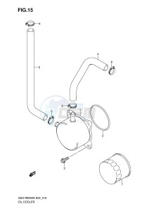 GSX-R600 (E2) drawing OIL COOLER