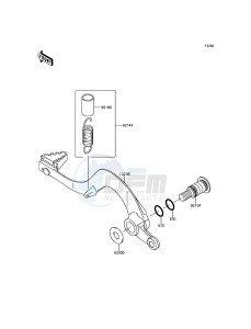 KLX450R KLX450AHF EU drawing Brake Pedal