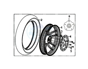 FIDDLE III 125I (XA12W2-EU) (L7-M0) (E4) drawing REAR WHEEL