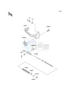 KL 250 D [KLR250] (D15-D19) [KLR250] drawing BRAKE PEDAL