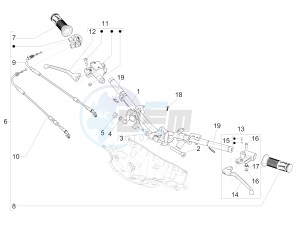 150 Sprint 4T 3V ie (NAFTA) drawing Handlebars - Master cil.