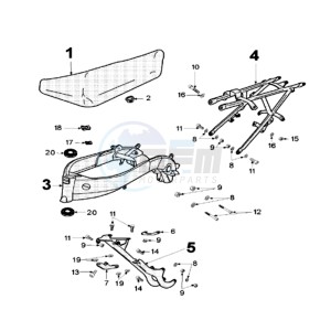 XPS 125CT EU drawing FRAME AND SADDLE