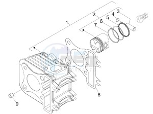 Fly 50 4t 4v (USA) drawing Cylinder-piston-wrist pin unit