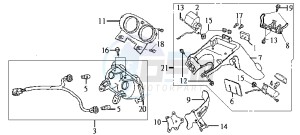 JET EURO X 50 E2 drawing TAIL LIGHT - INDICATORS - REAR MUDGUARD