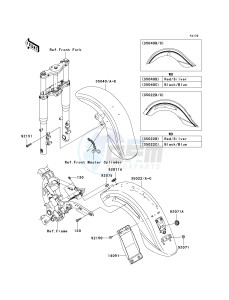 VN 1600 A [VULCAN 1600 CLASSIC] (A6F-A8FA) A8F drawing FENDERS