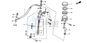 CB900F 919 drawing RR. BRAKE MASTER CYLINDER