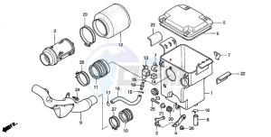 TRX350TM FOURTRAX 350 drawing AIR CLEANER