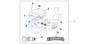 SH150R 125 drawing TOP BOX 35 L R-311M