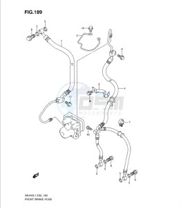 AN400Z drawing FRONT BRAKE HOSE (AN400ZAL1 E19)