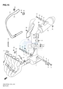 GSX-R750 (E21) drawing MUFFLER