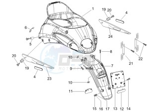 Liberty 125 4t Sport (UK) UK drawing Rear cover - Splash guard