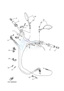 MT09 900 (1RC1 1RC2) drawing STEERING HANDLE & CABLE