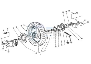 PLANET 125 drawing REAR WHEEL 3 SPOKES