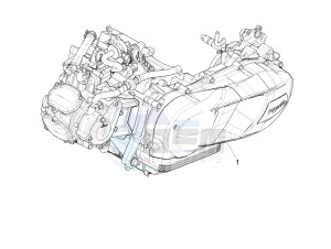 MEDLEY 150 4T IE ABS E3 2020 (APAC) drawing Engine, assembly