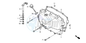 NTV650 drawing RIGHT CRANKCASE COVER