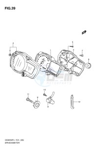 GSX650F (E21) Katana drawing SPEEDOMETER (GSX650FL1 E24)