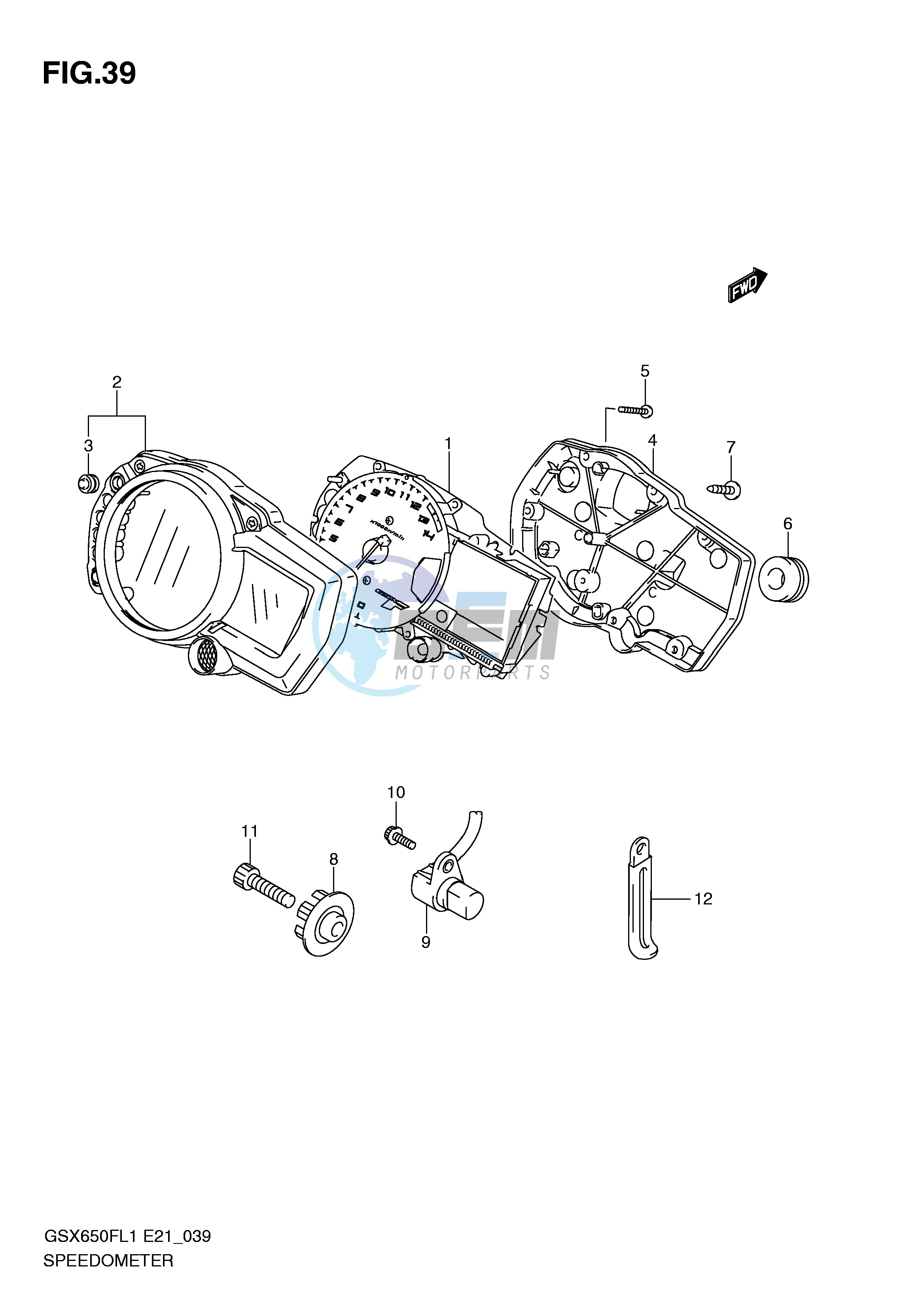 SPEEDOMETER (GSX650FL1 E24)