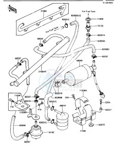 KZ 1100 B [GPZ) (B1-B2) [GPZ) drawing FUEL PUMP