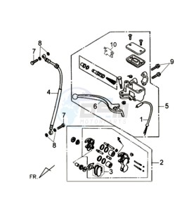 JET 4 R50 drawing BRAKE LEVER / BRAKE CALIPER / BRAKE LINES