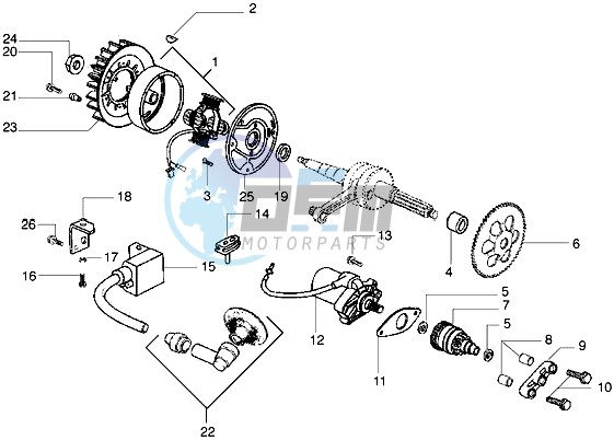 Flywheel magneto