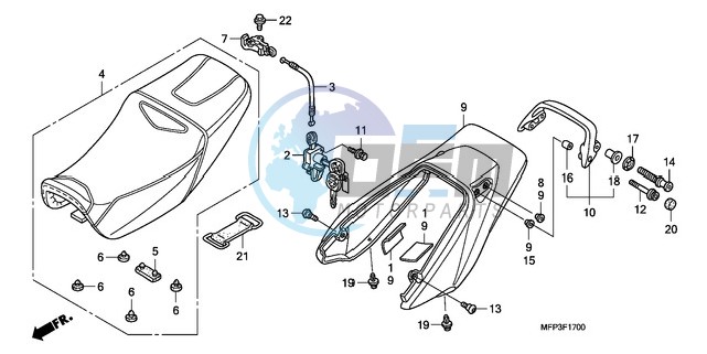 SEAT/REAR COWL