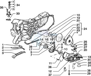 Zip 50 4T drawing Pump group-oil pan