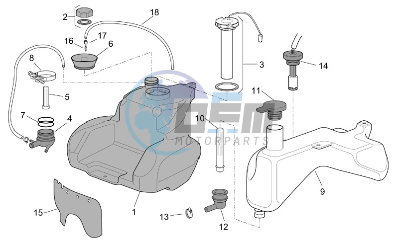 Oil and fuel tank