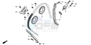 CBR600F2 drawing CAM CHAIN/TENSIONER (2)