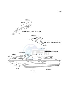 JET SKI STX-15F JT1500A6F FR drawing Decals(White)