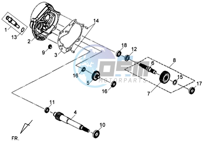 CRANKCASE - DRIVE SHAFT