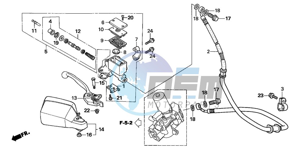 FR. BRAKE MASTER CYLINDER (XL1000VA)