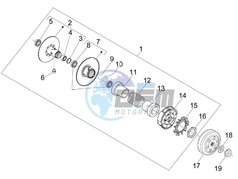 Driven pulley