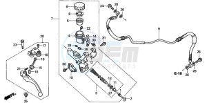 VTR1000F FIRE STORM drawing CLUTCH MASTER CYLINDER