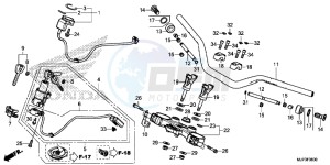 CRF1000AG CRF1000 - Africa Twin - ABS Europe Direct - (ED) drawing HANDLE PIPE/TOP BRIDGE