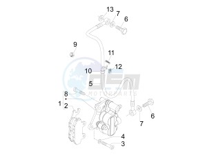 Fly 50 4T 4V USA (EMEA) drawing Brakes pipes - Calipers