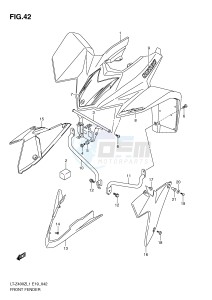 LT-Z400 (E19) drawing FRONT FENDER (LT-Z400L1 E19)