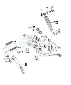 DJANGO 125 SY EVASION drawing SUSPENSION AND STAND