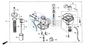 CR80R drawing CARBURETOR