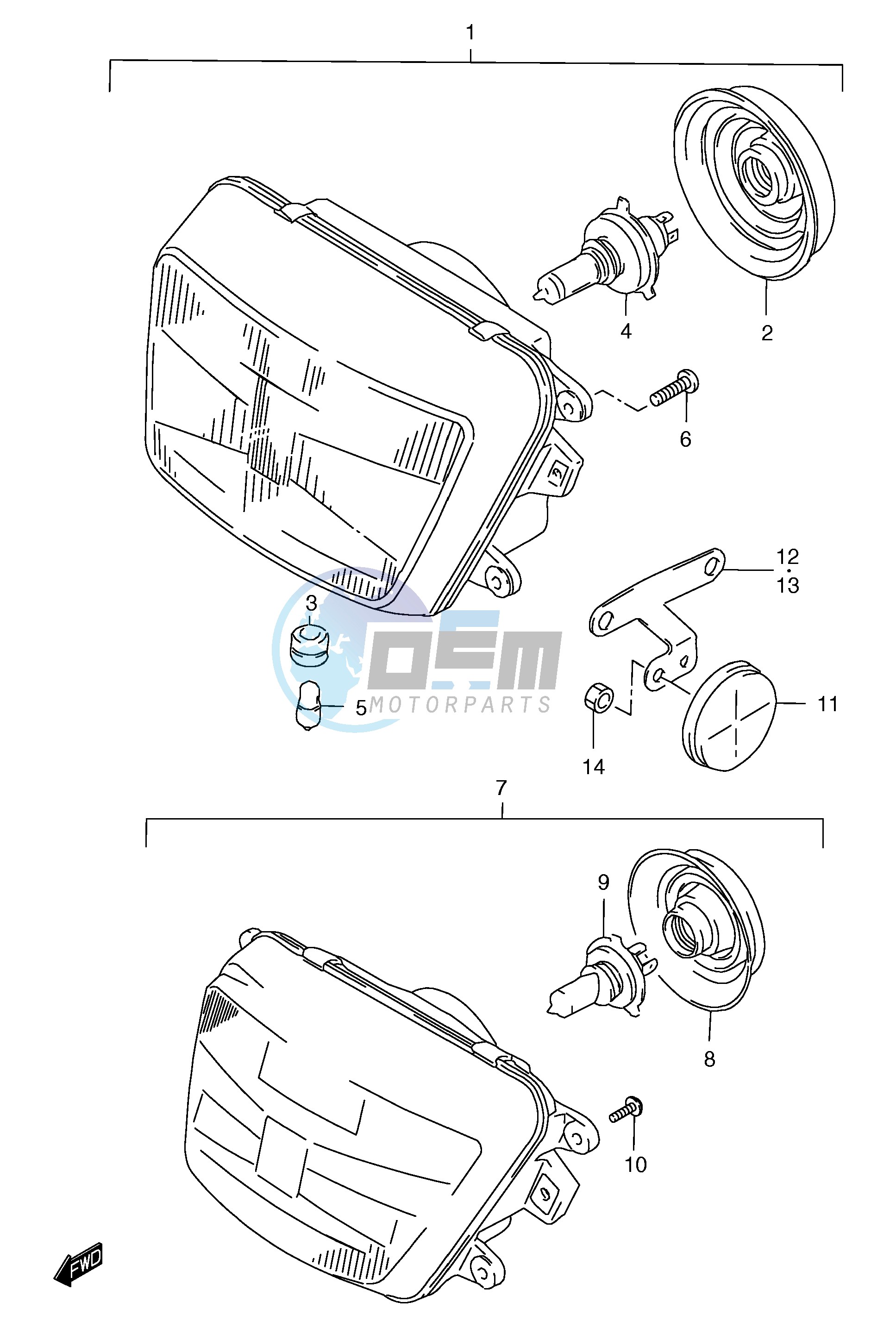 HEADLAMP (GSF1200ST SV SW SX SY SAV SAW SAX SAY)