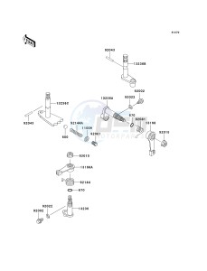 KAF 950 B [MULE 3010 DIESEL 4X4] (B2-B3) [MULE 3010 DIESEL 4X4] drawing GEAR CHANGE MECHANISM