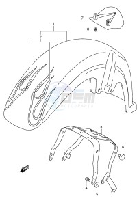 VL800 (E2) VOLUSIA drawing FRONT FENDER (VL800ZK4 ZK5)