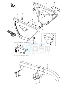 KZ 650 D [SR] (D1-D2) [SR] drawing SIDE COVERS_CHAIN COVER