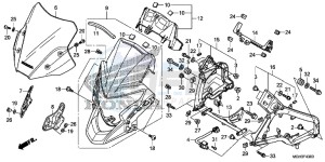 VFR1200XD CrossTourer - VFR1200X Dual Clutch 2ED - (2ED) drawing UPPER COWL