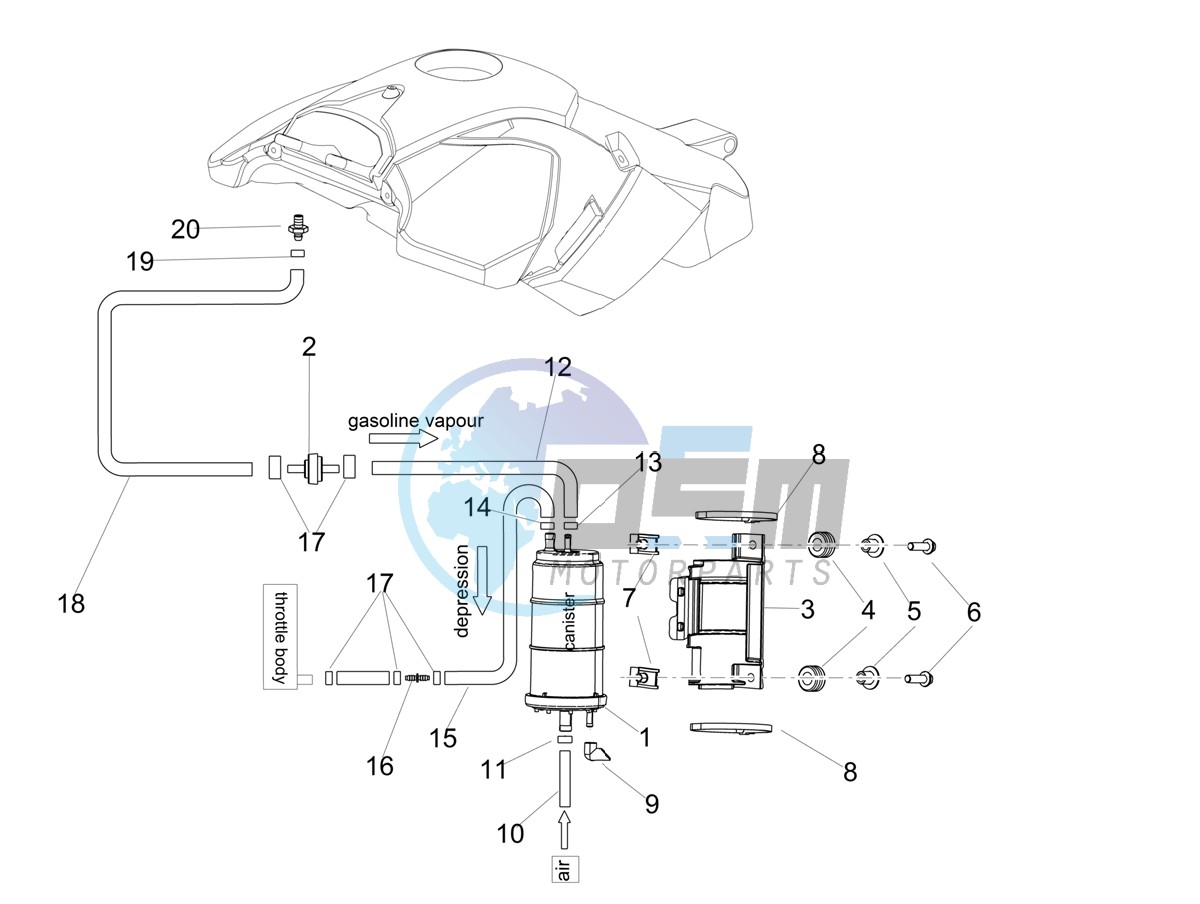 Fuel vapour recover system