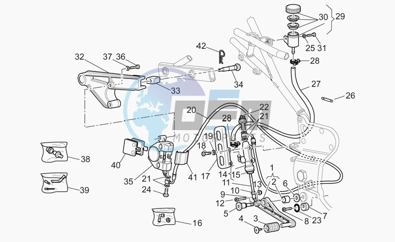 Rear brake system